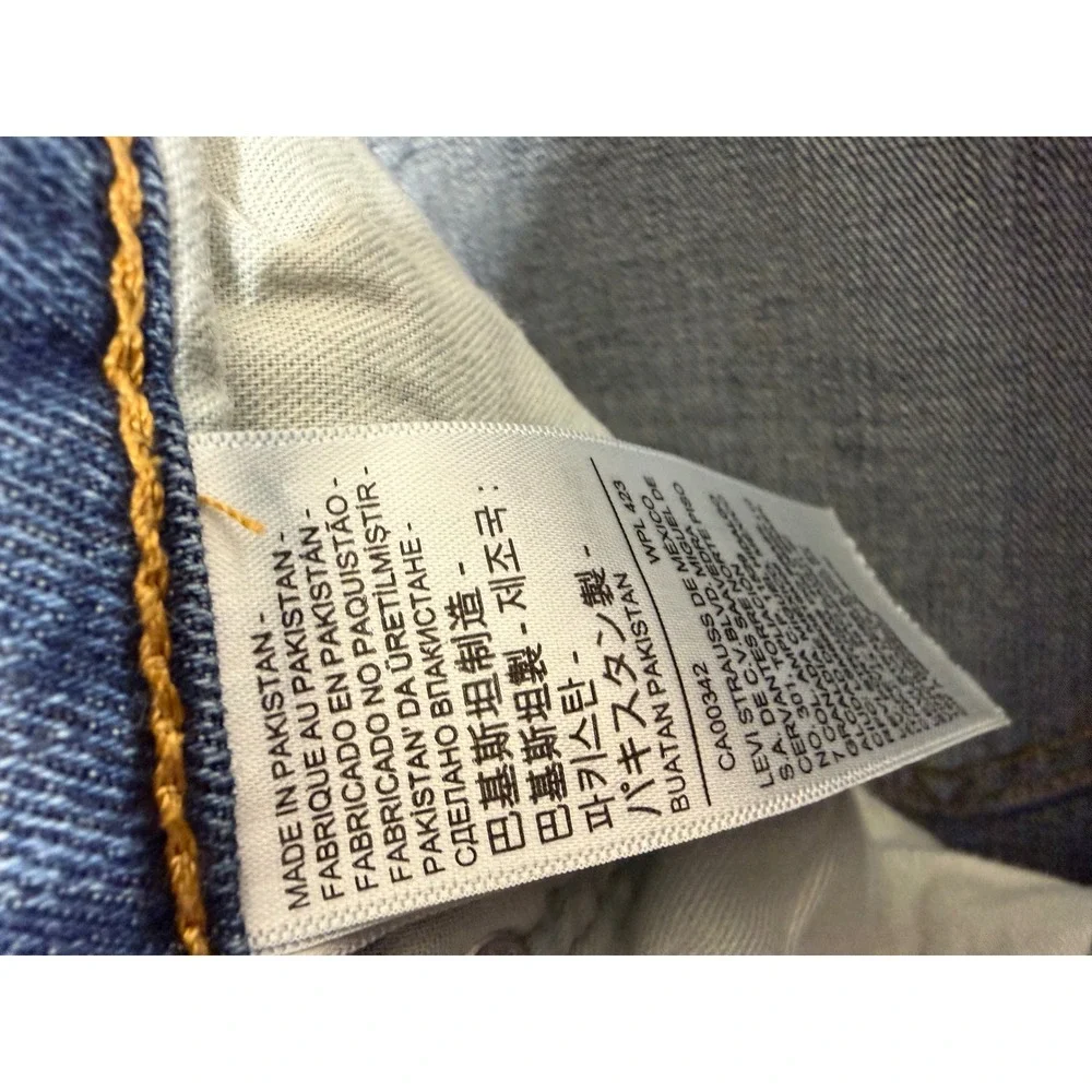 Levis 511 Slim Fit Jeans Mens 38x30 Blue Medium Wash Denim Pants 04511-2347